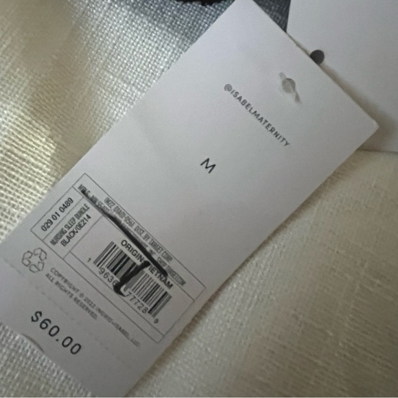 NWTISABEL & INGRID Drop-Cup Maternity/Nursing Cami Tank Top Sleepwear in Black - Picture 8 of 9